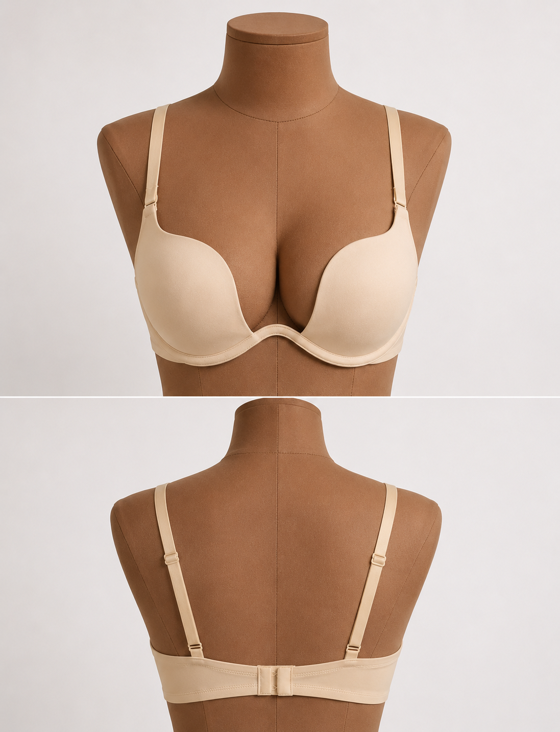 Beige Plunge Bra