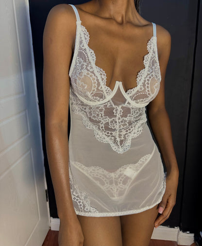 Jenny White Nightgown Set