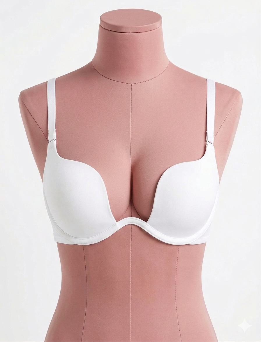 White Plunge Bra